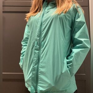 Columbia Sportswear Windbreaker, Girls XL 18/20, Turquoise